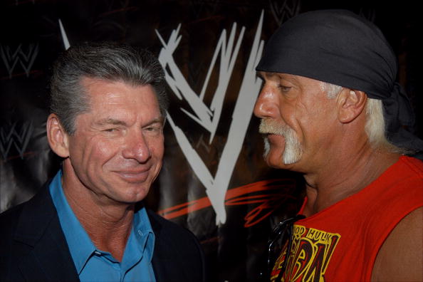 Vince McMahon (left) and Hulk Hogan get together at the ESPN